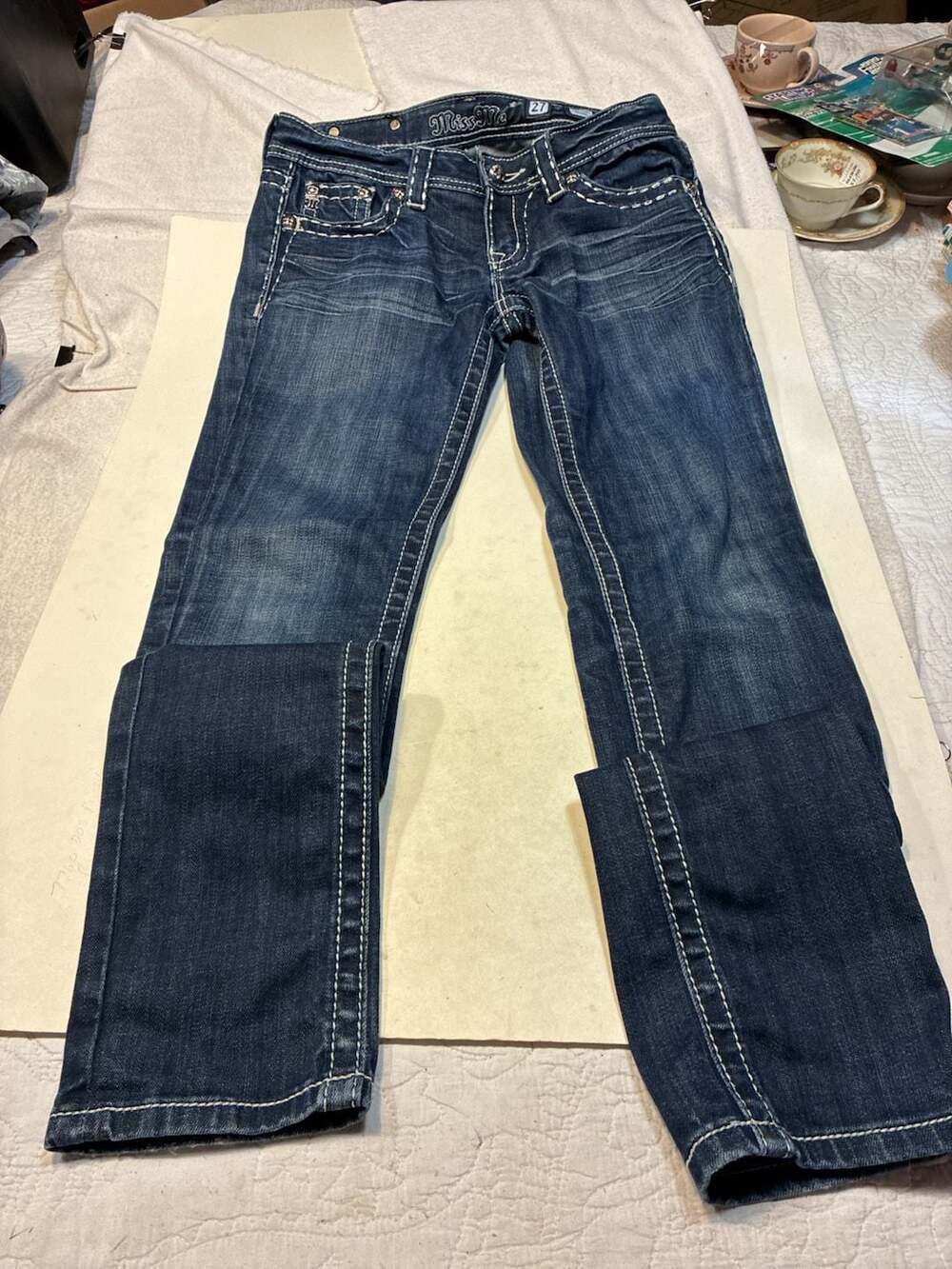 Miss Me Skinny Jeans Womens Size 27 Blue Denim JE5075SKL